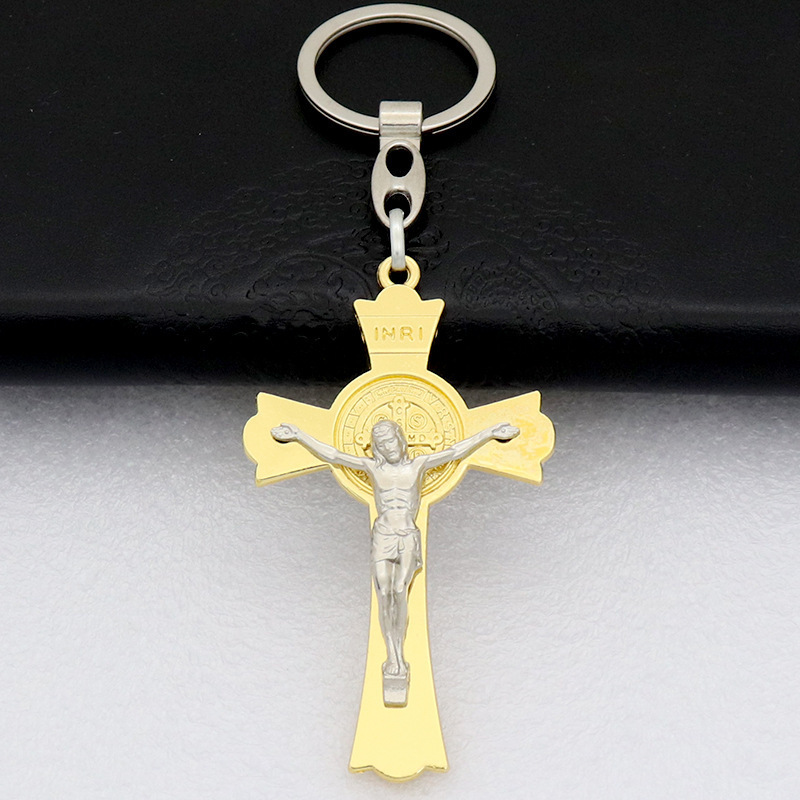 Religion gifts Catholic Cross Keychain  Jesus Cross Keyring crucifix keychain Men's and Women's Jewelry Christianity