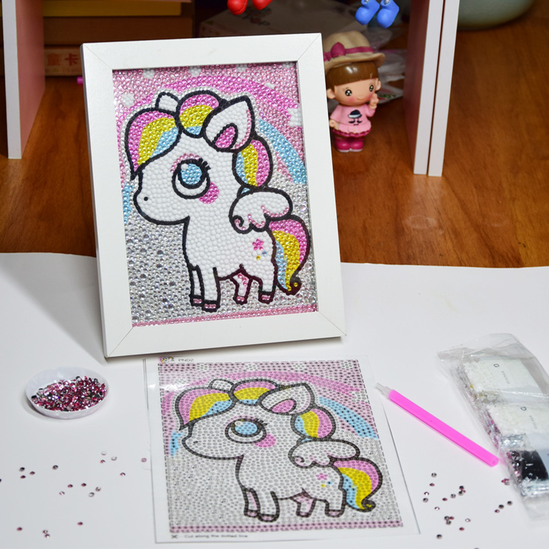 18x23cm Cartoon Unicorn Diamond Painting for Kids Diamond Painting Unicorn Home Decoration Wall art Diamond Art