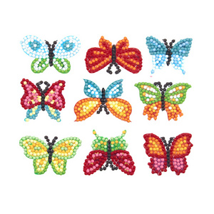 Children Cartoon Stickers 5D Diamond Painting Kits Cartoon Paster Butterfly Stickers Diamond Decoration Stickers