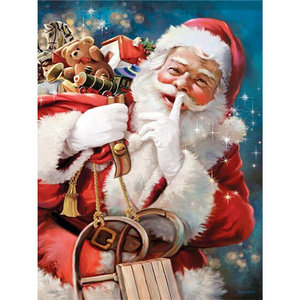 Santa Claus Christmas Gift DIY Diamond Mosaic Diamond Canvas Diamond Painting Mural Living Room Decor Picture of Rhinestone