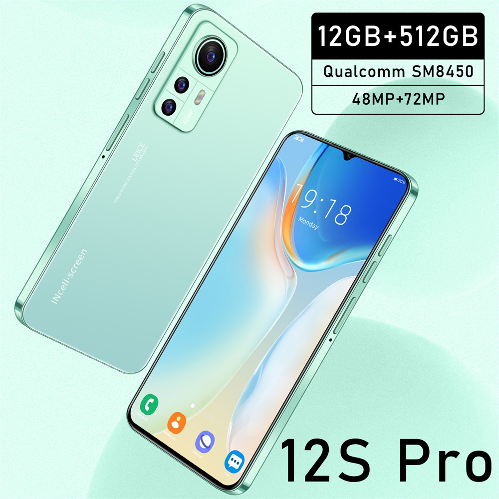 Cross-border smartphone 12S Pro Android 6.8-inch high-definition large-screen integrated mobile phone wholesale ultra-low price