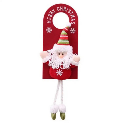 Christmas Door Decoration 2024 Merry Christmas Doorknob Hanger For Home Hanging Xmas Ornament Navidad Happy New Year Gift 2024