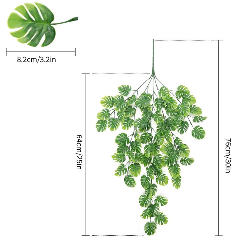 Simulated artificial plant turtle leaf wall hanging rattan decoration indoor ceiling flower rattan hanging basket green plant