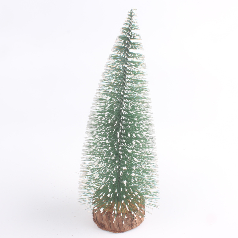 Mini Christmas tree tabletop ornaments DIY pine needle Christmas dipped white cedar small Christmas tree