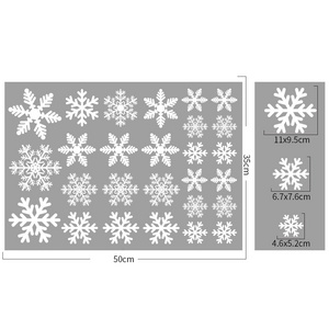 New elegant white Christmas glass snowflake electrostatic sticker decoration