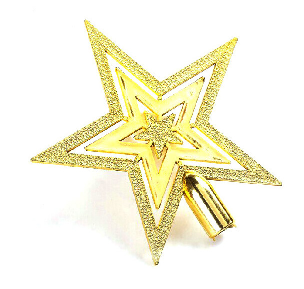 Christmas tree decorations five-pointed star accessories Christmas tree new electroplating tree top star