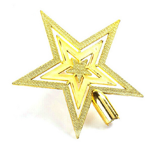 Christmas tree decorations five-pointed star accessories Christmas tree new electroplating tree top star