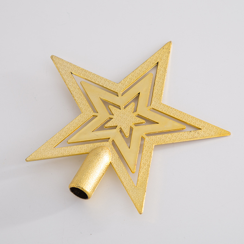 Christmas tree decorations five-pointed star accessories Christmas tree new electroplating tree top star