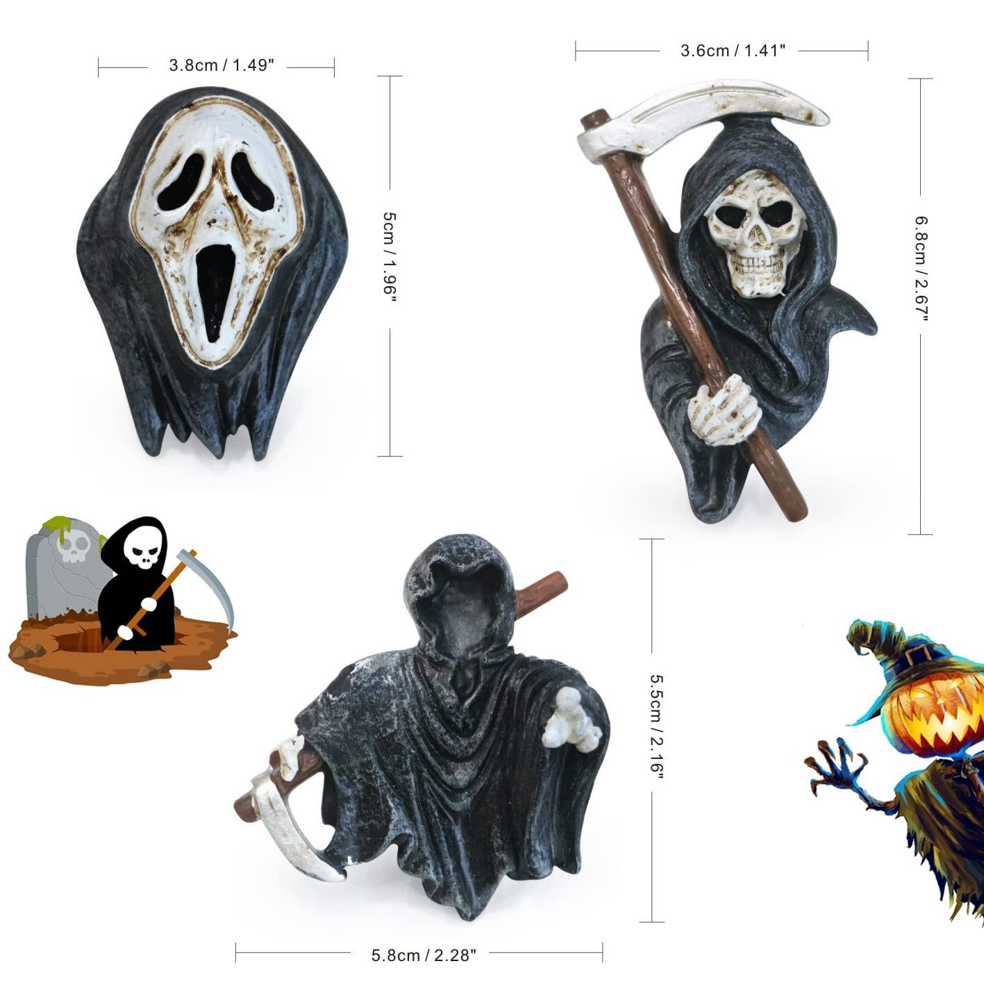 Cute Goth Skeleton Decor Car Scents Truck Stuff Skull Car Air Fresheners Vent Clips for Halloween Car Accessories Interior Decor