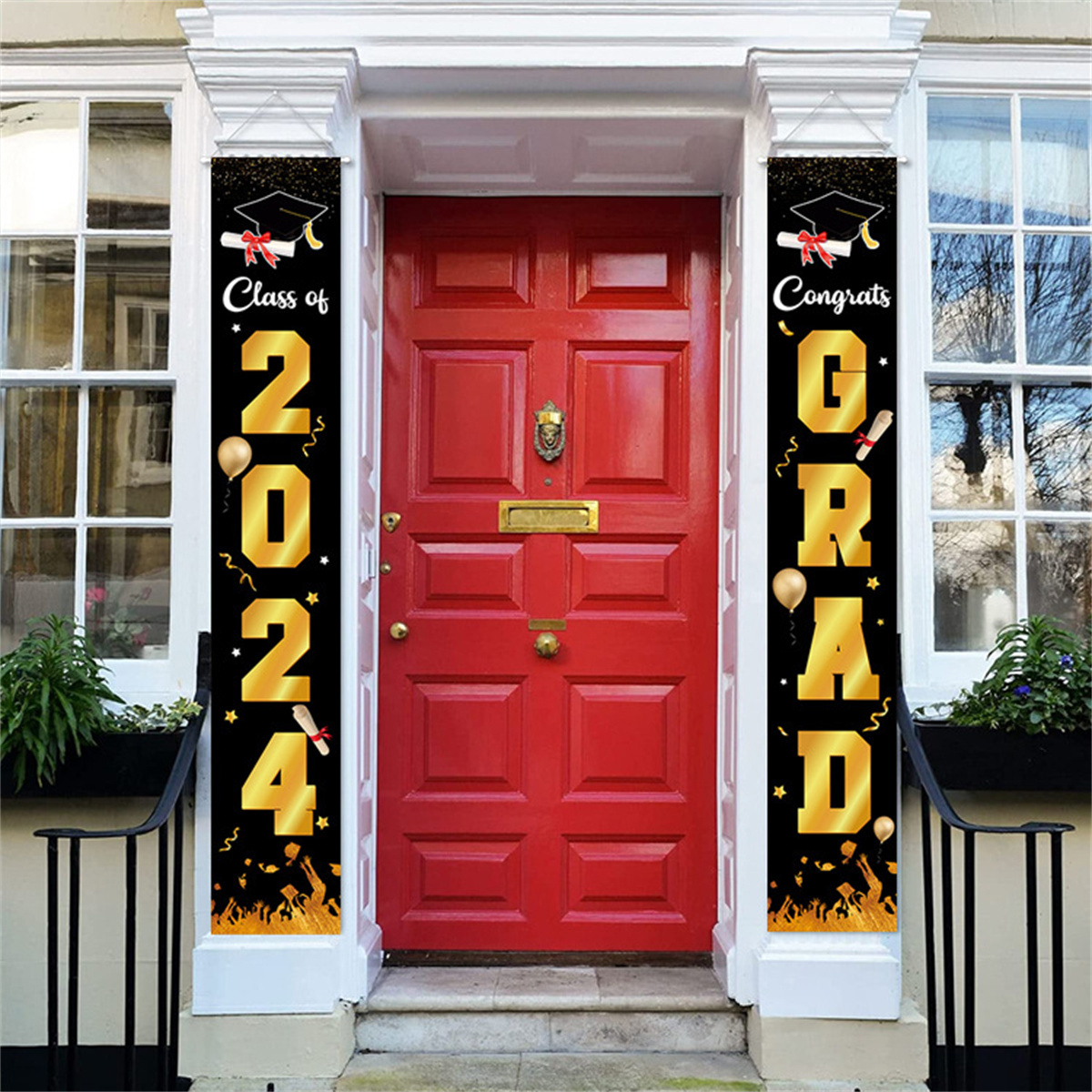 2024 New Christmas Banner Couplet Classroom Decoration Supplies Graduation Season Couplet Banner Door