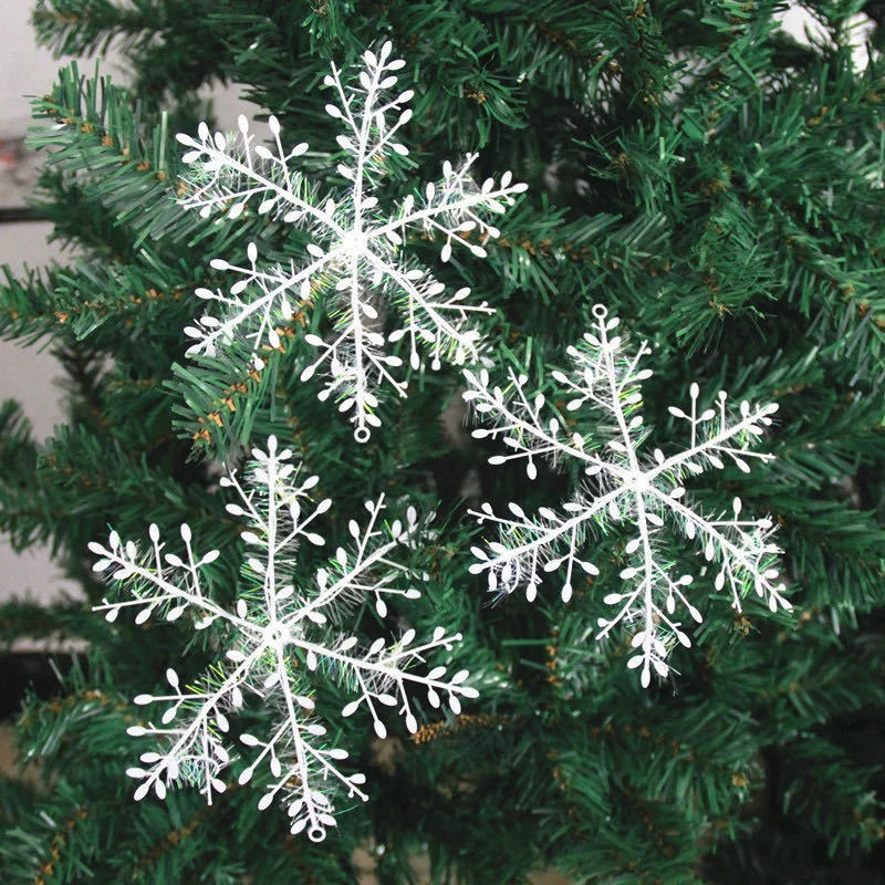 300/600pcs 2cm Artificial Christmas Snowflakes Confetti Snow Patch Applique Wedding Christmas Decorations for Home Navidad