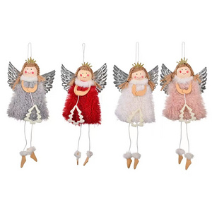 New Year Angel Doll Christmas Tree Hanging Ornaments Decor Christmas Elk Pendants Decoration For Home Navidad 2024 Car Ornament