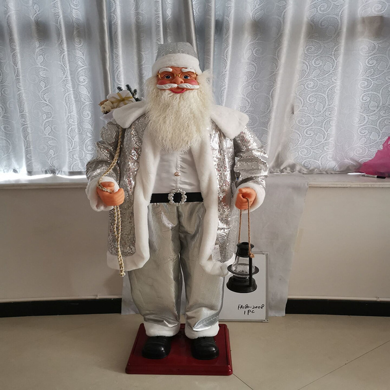 Tuba swing electric Santa music blowing saxophone welcome Santa Claus electric Christmas decorations