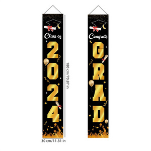 2024 New Christmas Banner Couplet Classroom Decoration Supplies Graduation Season Couplet Banner Door