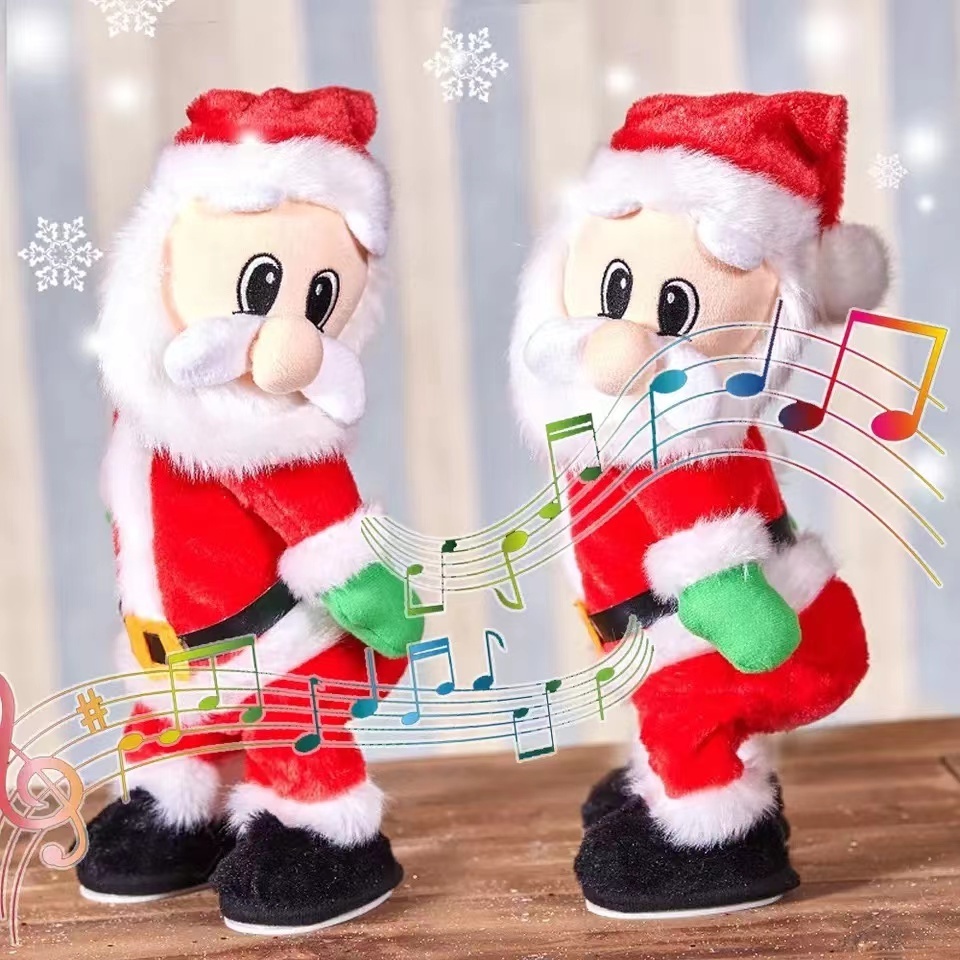 New Christmas Gift Dancing Electric Musical Toy Santa Claus Doll Dancing Singing Christmas Decoration Home Mall Decoration