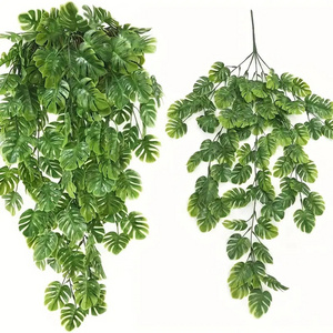 Simulated artificial plant turtle leaf wall hanging rattan decoration indoor ceiling flower rattan hanging basket green plant