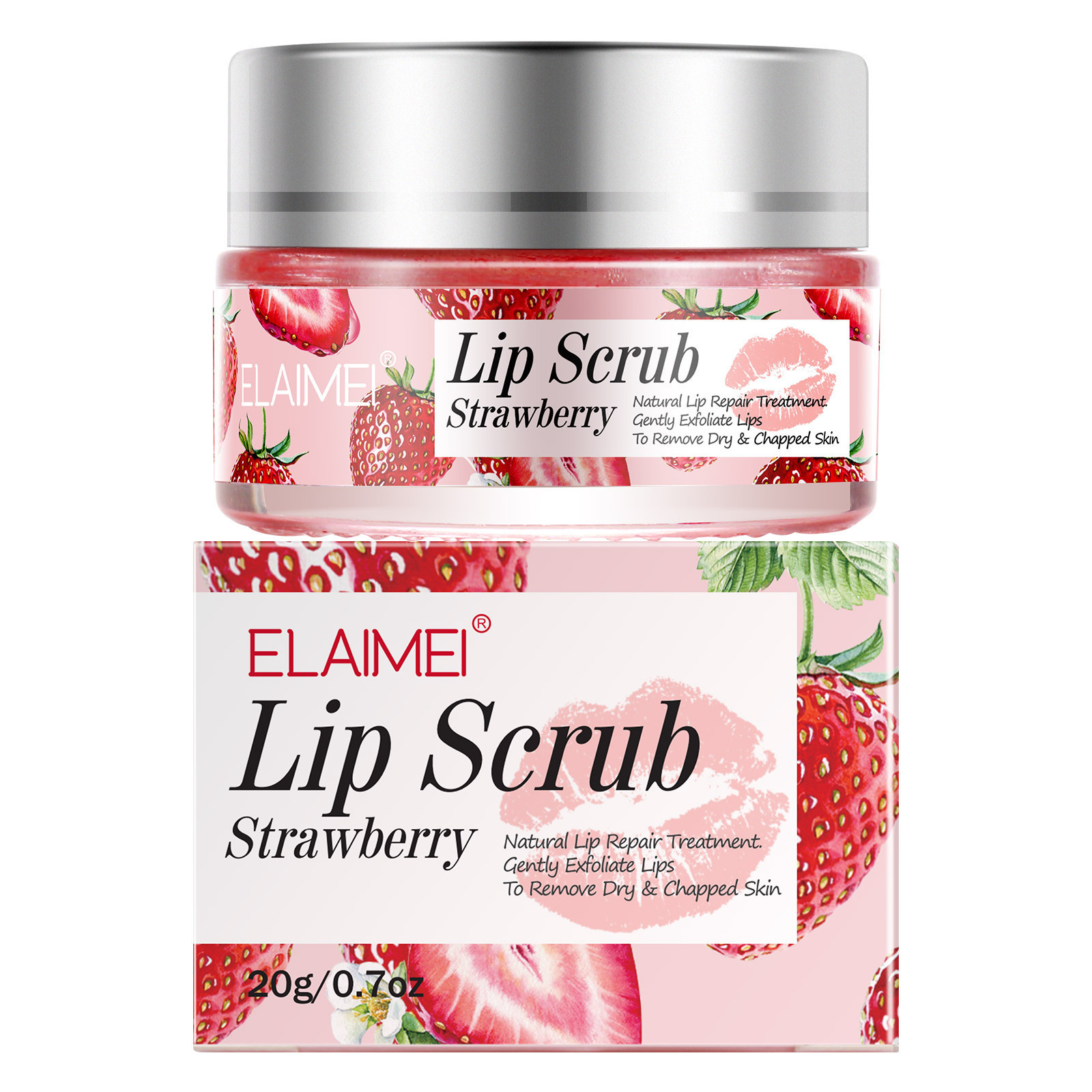 Wholesale Fruit Softening Exfoliator Repair and Fade Lip Lines Lip Scrub Container