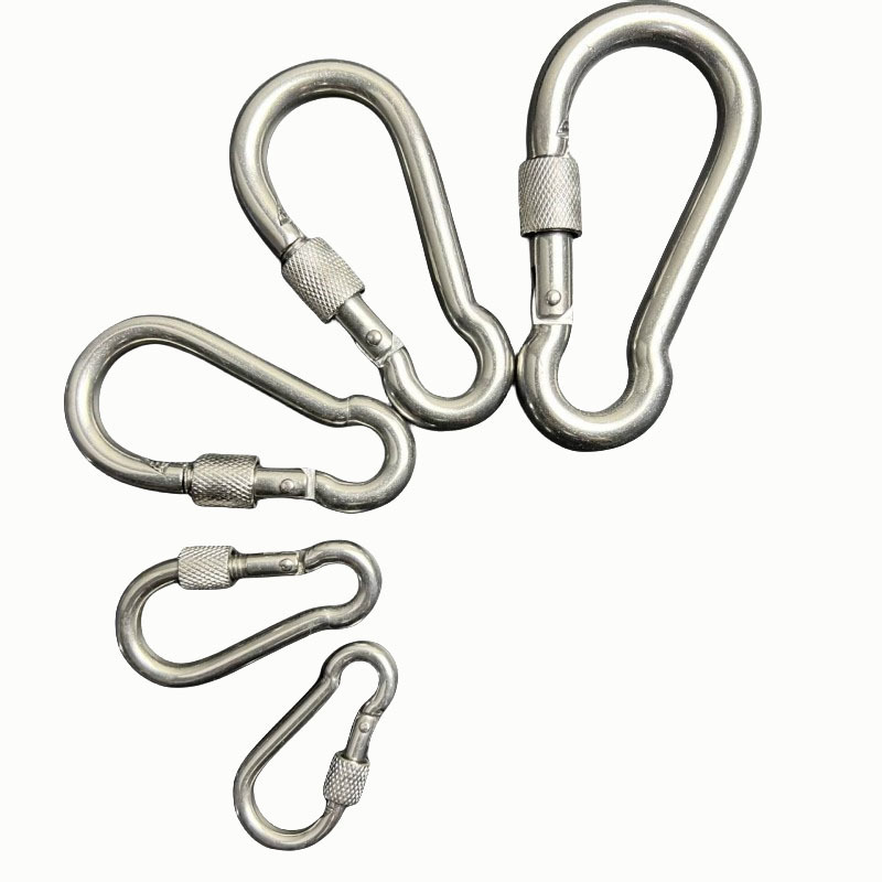 rigging hardware stainless steel snap hooks carabiner outdoor hanging hammock snap hook