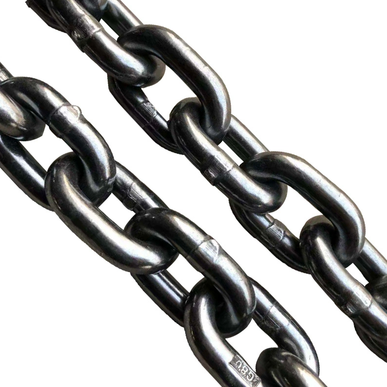 heavy duty custom lifting chain 6 mm 8 mm 10mm 12 mm g80 connecting black link chain