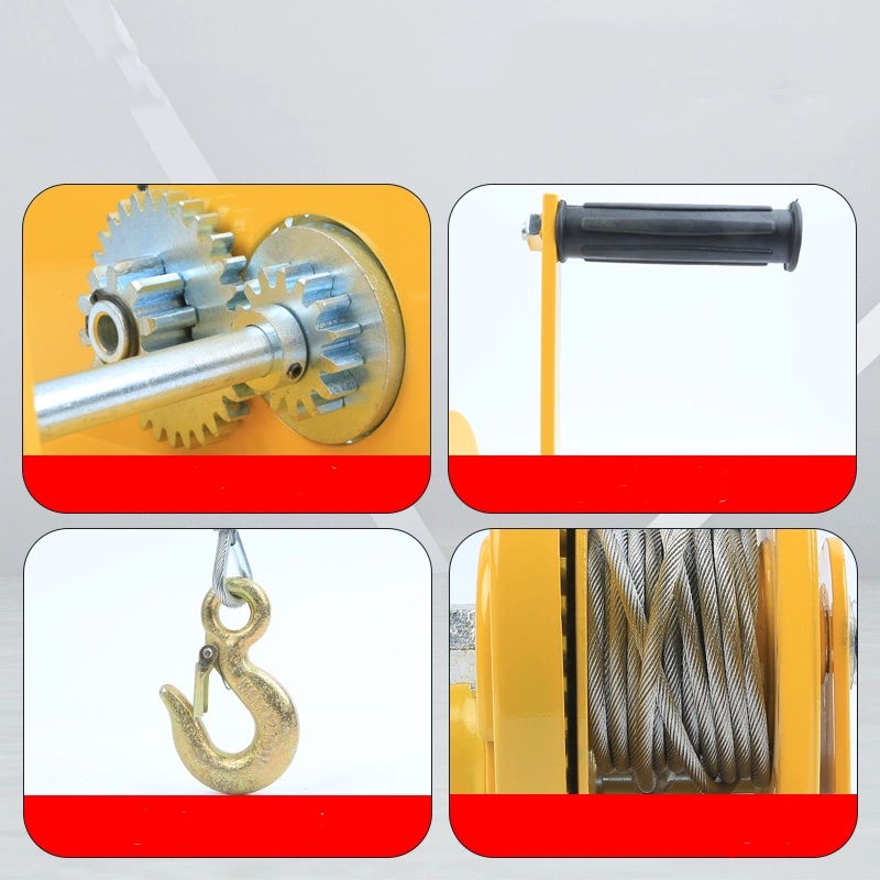 High Quality Oem Design Self Locking Manual Hand Winch For Lifting