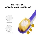 Japanese Style 65 Hole Wide Head Toothbrush with Soft Bristle Custom Adult Toothbrush