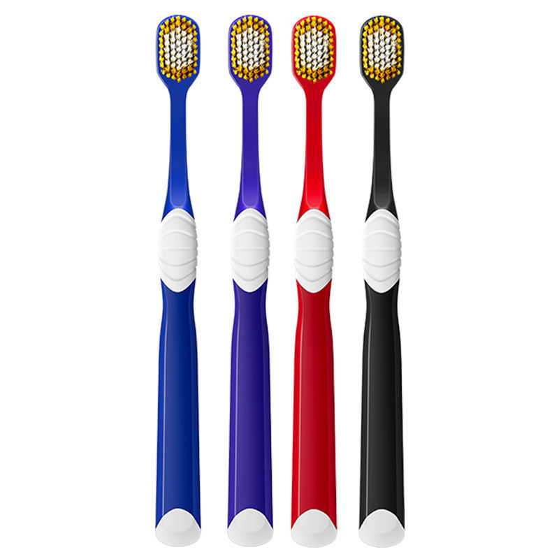 Japanese Style 65 Hole Wide Head Toothbrush with Soft Bristle Custom Adult Toothbrush