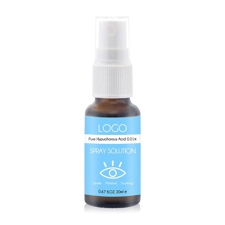 OEM eye care reduce demodex dry eye blepharitis symptoms 0.01% pure Hypochlorous Acid Spray