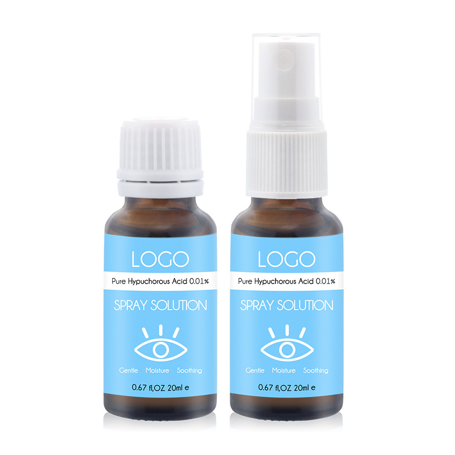 OEM eye care reduce demodex dry eye blepharitis symptoms 0.01% pure Hypochlorous Acid Spray