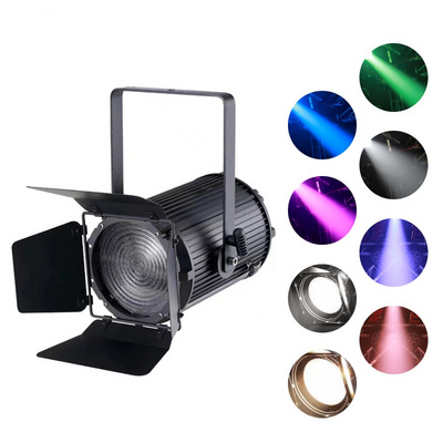 Cheap Wholesale 200W LED Zoom Theater Studio Light DMX Stage Lighting RGBW 4in1 Fresnel Spotlight