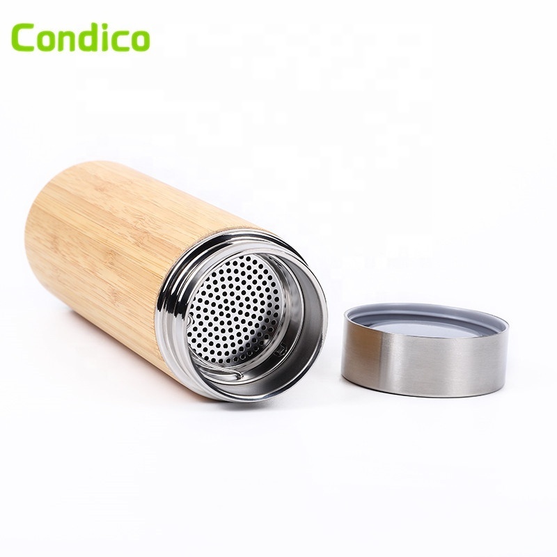 Cheapest Eco-Friendly Portable Vacuum Outdoor Travel Cup Stainless Steel Bamboo Thermos Water Bottle Insulated Vacuum Flask