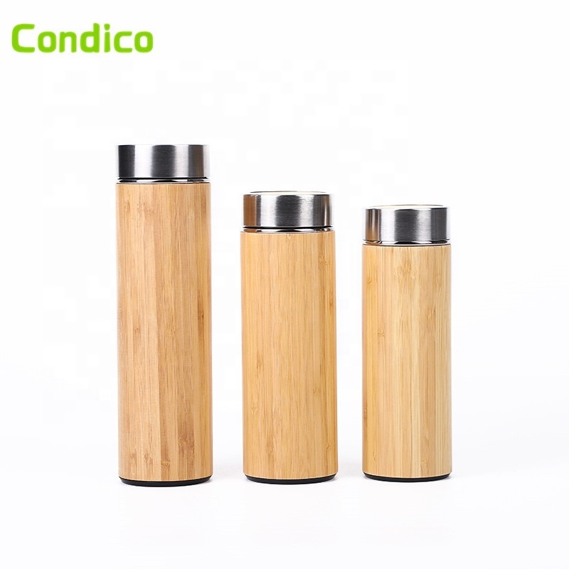 Cheapest Eco-Friendly Portable Vacuum Outdoor Travel Cup Stainless Steel Bamboo Thermos Water Bottle Insulated Vacuum Flask