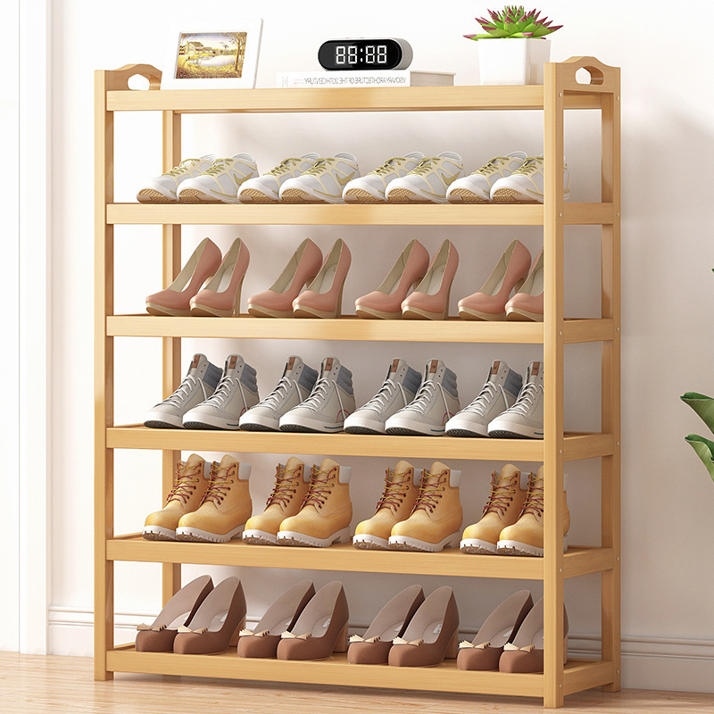 Bamboo Shoe Rack Simple Household Multi-layer Save Space Storage Economical Tall Shoe Cabinet Shelf Simple Shoes Stand