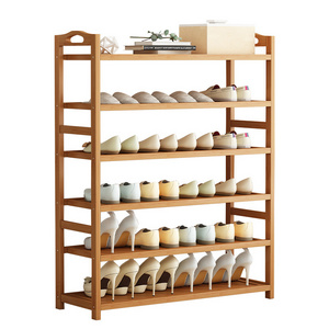 Bamboo Shoe Rack Simple Household Multi-layer Save Space Storage Economical Tall Shoe Cabinet Shelf Simple Shoes Stand