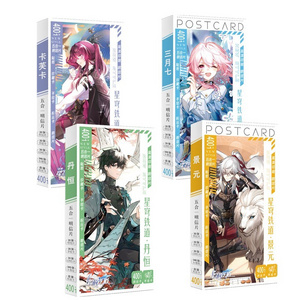 400Pcs/set Game Honkai Star Rail Card Gift Box Anime Postcard Stickers Lomo Card Set Gift Wholesale Anime Cards