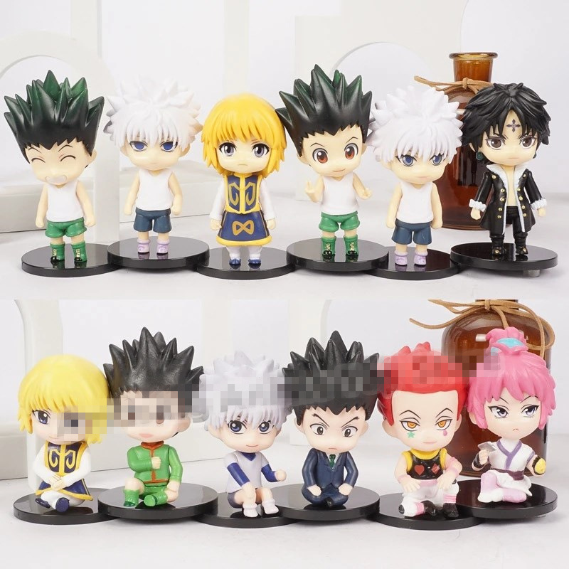 5 Styles 6-10CM HXH Anime Figure Killua Irumi Hisoka GON FREECSS HUNT X HUNT Cartoon PVC Manga Figurine