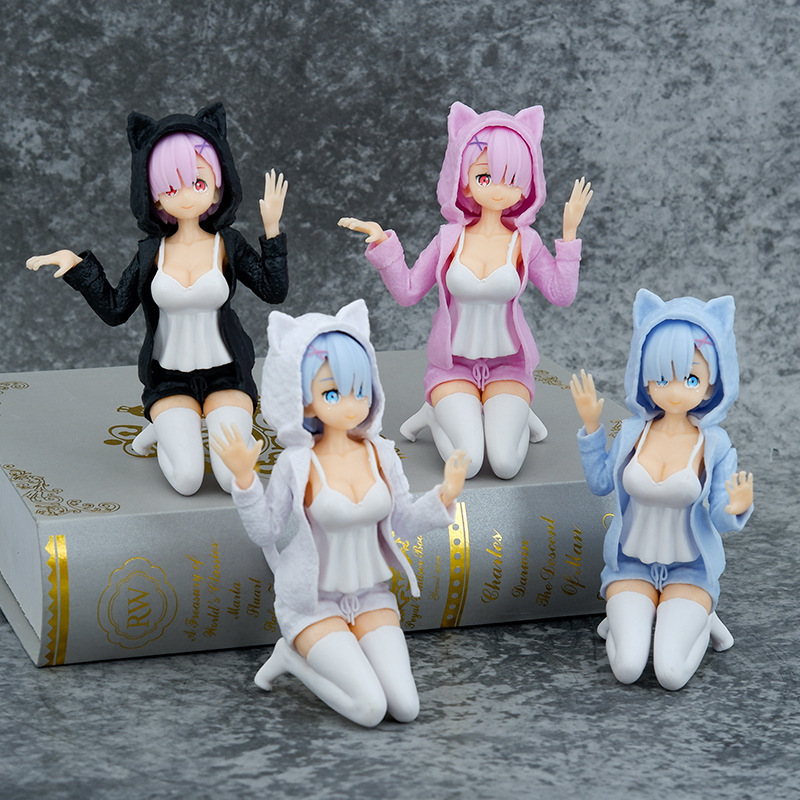 4 Styles Re Zero Cat Ears Rem Anime Figure RE Zero Starting Life in Another World Ram Rem Sexy Girl Japanese Anime Figures