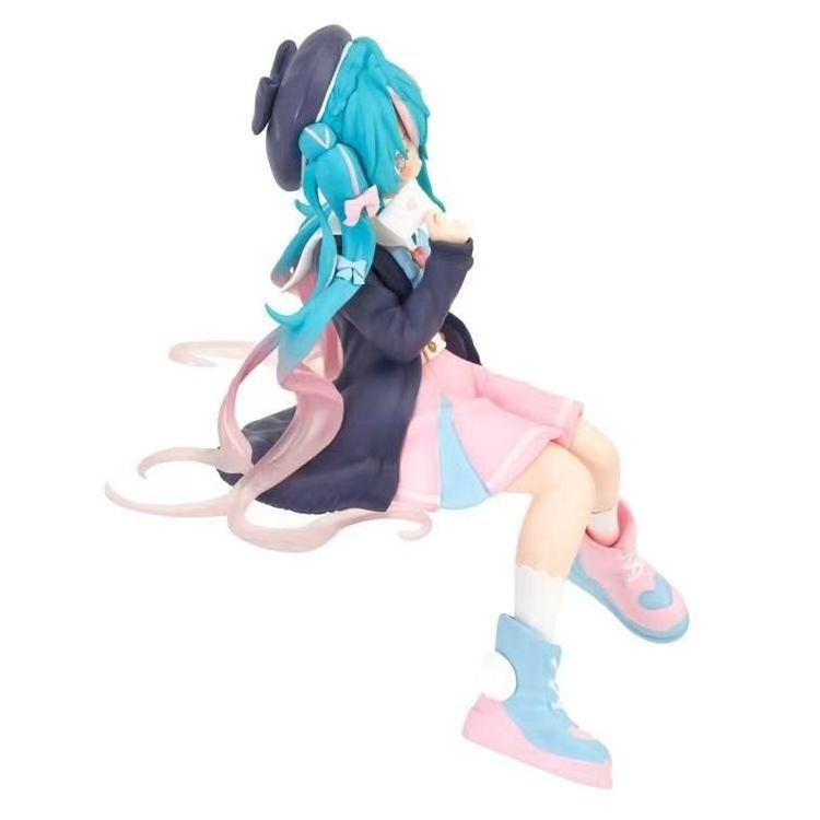 11CM Anime Figure Cute Girls Sitting Miku Noodle Stopper Toy Car Kids Toys Cartoon Manga Figurine Christmas Gift