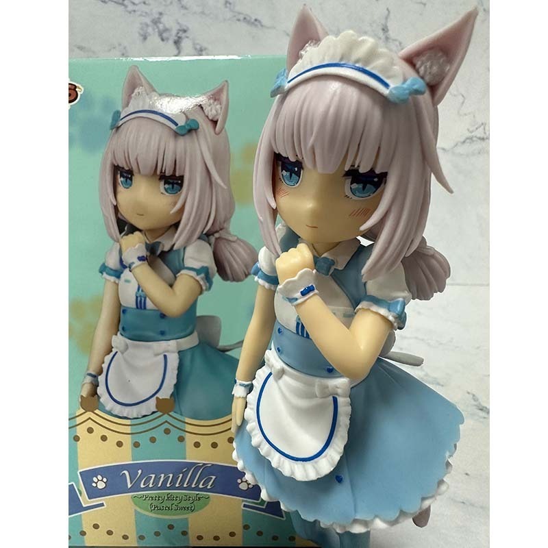 2 Styles Japanese Sexy Girls Nekopara Vanilla Chocolat Maid Cat Ear Girl Cartoon PVC Anime Figure Toy Statue Collection Doll