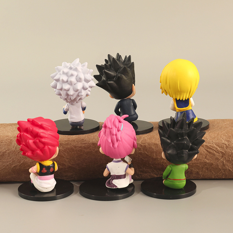 5 Styles 6-10CM HXH Anime Figure Killua Irumi Hisoka GON FREECSS HUNT X HUNT Cartoon PVC Manga Figurine