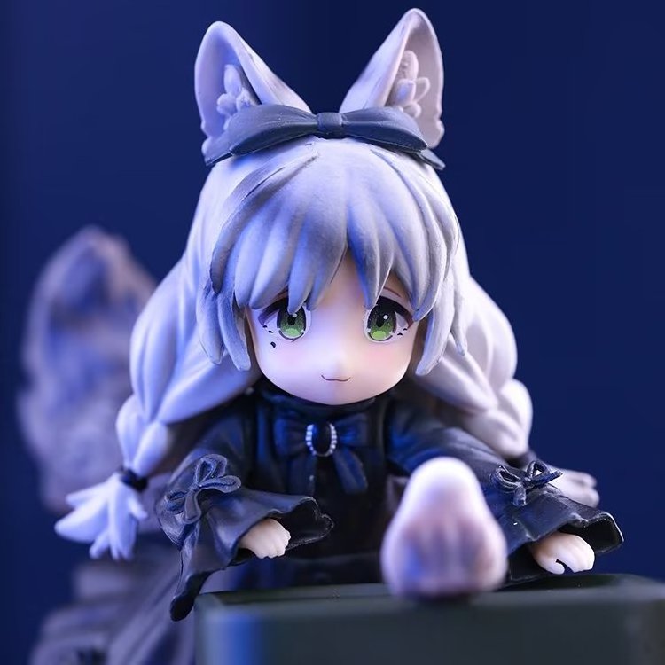 11CM Small Anime Girl Figures Cute Cat Girl Figure Tea Time Cats Girl Action Figure Model Collection Doll Toys