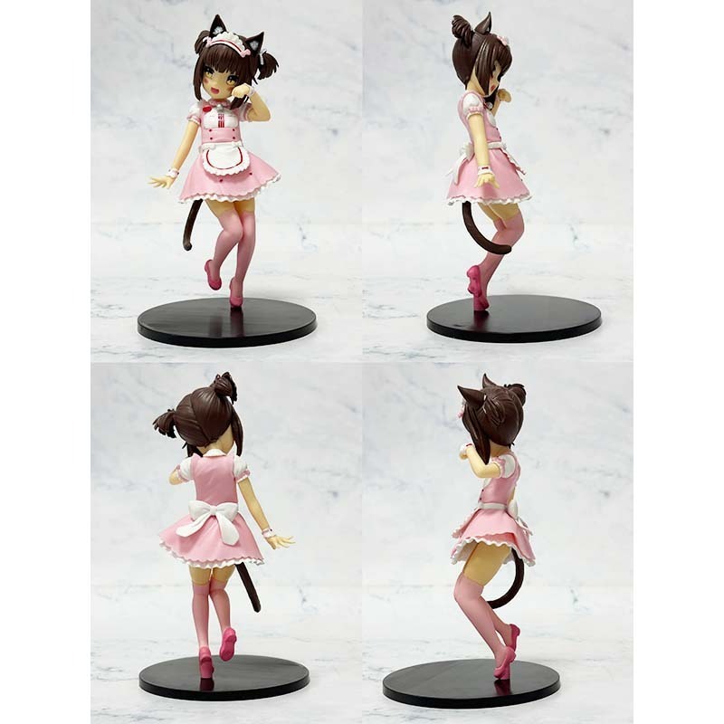 2 Styles Japanese Sexy Girls Nekopara Vanilla Chocolat Maid Cat Ear Girl Cartoon PVC Anime Figure Toy Statue Collection Doll