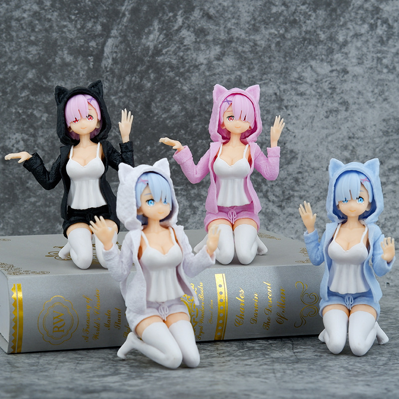 4 Styles Re Zero Cat Ears Rem Anime Figure RE Zero Starting Life in Another World Ram Rem Sexy Girl Japanese Anime Figures