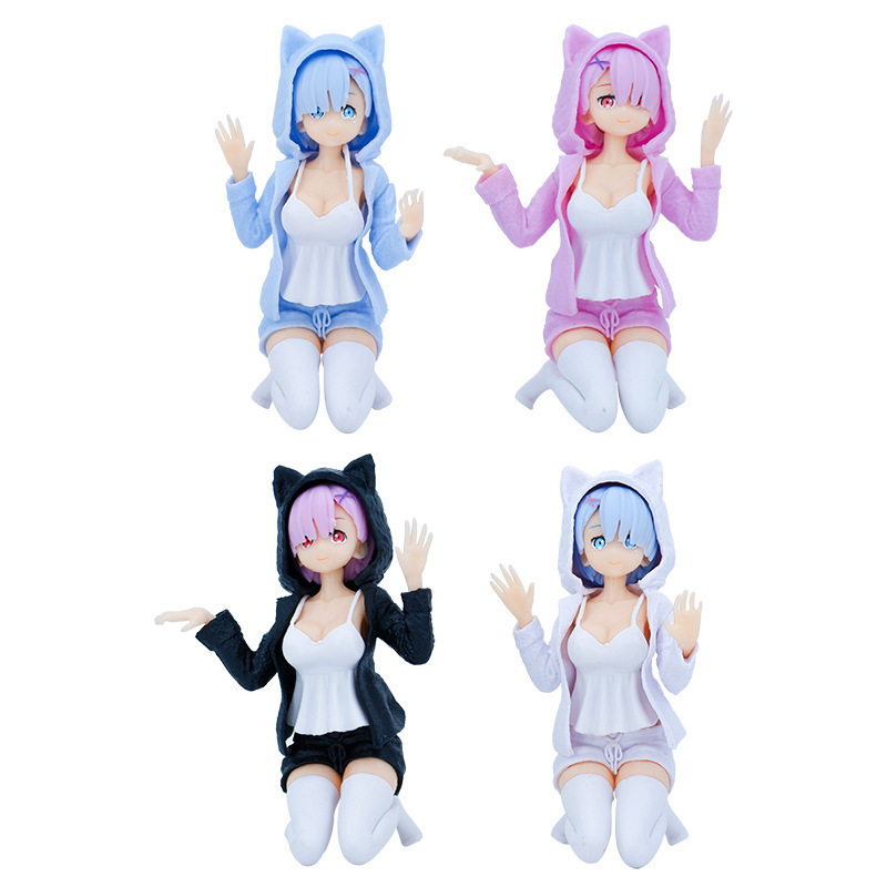 4 Styles Re Zero Cat Ears Rem Anime Figure RE Zero Starting Life in Another World Ram Rem Sexy Girl Japanese Anime Figures