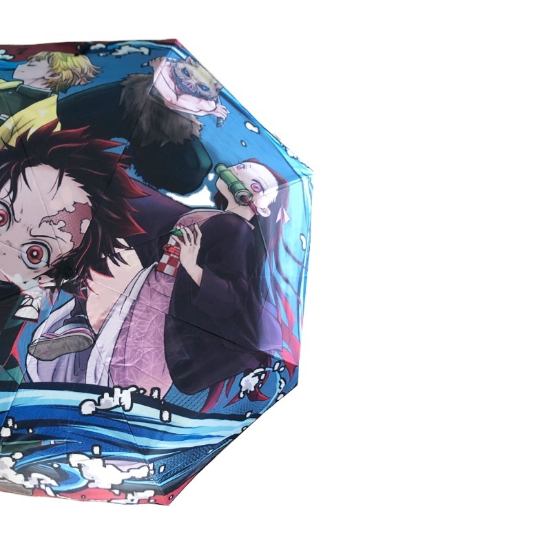 Demon slayer Luffy Zoro Ace Doraemon Umbrellas Summer Anime Folding umbrella wholesale factory cheap