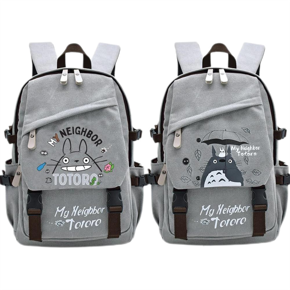 2 Styles My Neighbor Totoro Anime Backpack Teenagers Student's School Bag 43x30CM