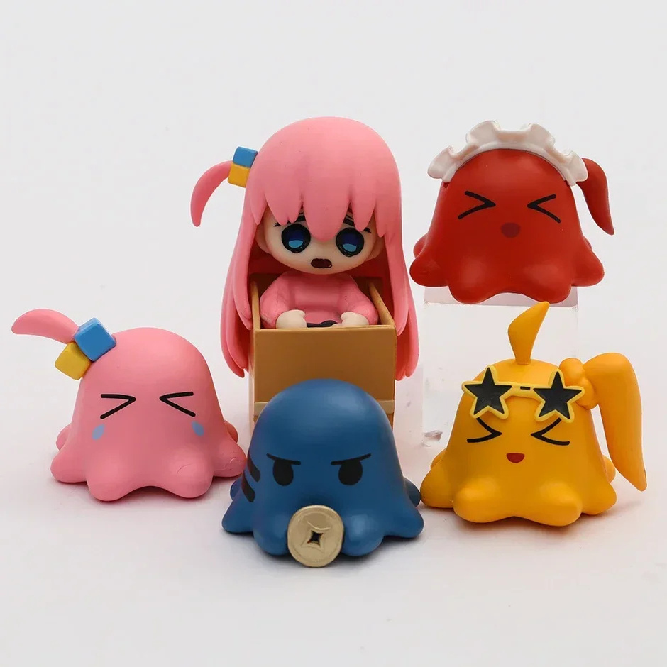 5PCS/SET 5-7CM Bocchi The Rock Gotoh Hitori blind box egg Cartoon Anime PVC Figure Toy japanese