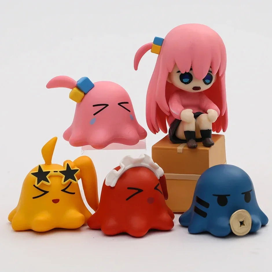 5PCS/SET 5-7CM Bocchi The Rock Gotoh Hitori blind box egg Cartoon Anime PVC Figure Toy japanese