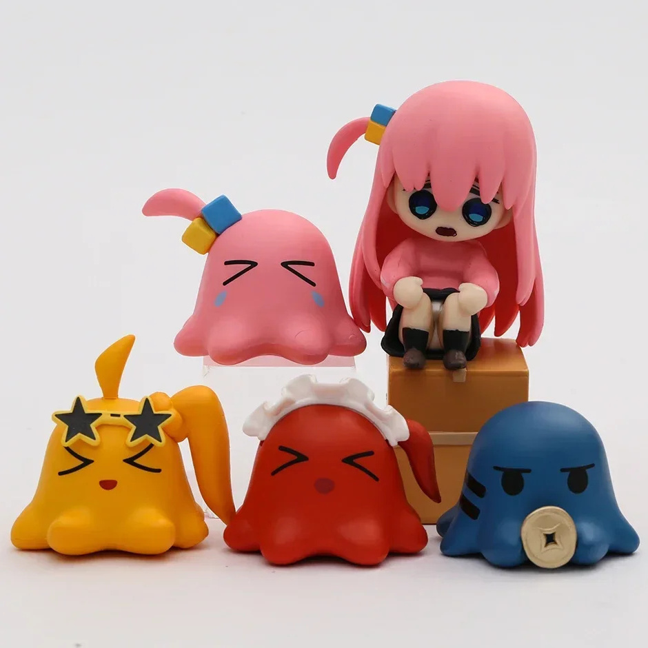 5PCS/SET 5-7CM Bocchi The Rock Gotoh Hitori blind box egg Cartoon Anime PVC Figure Toy japanese