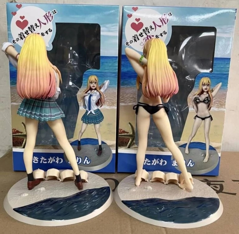 24cm My Dress-up Darling Anime Figures Kitagawa Marin Swimsuit Hentai Removable Statue Figurine Kawaii Model Doll Kids Gift