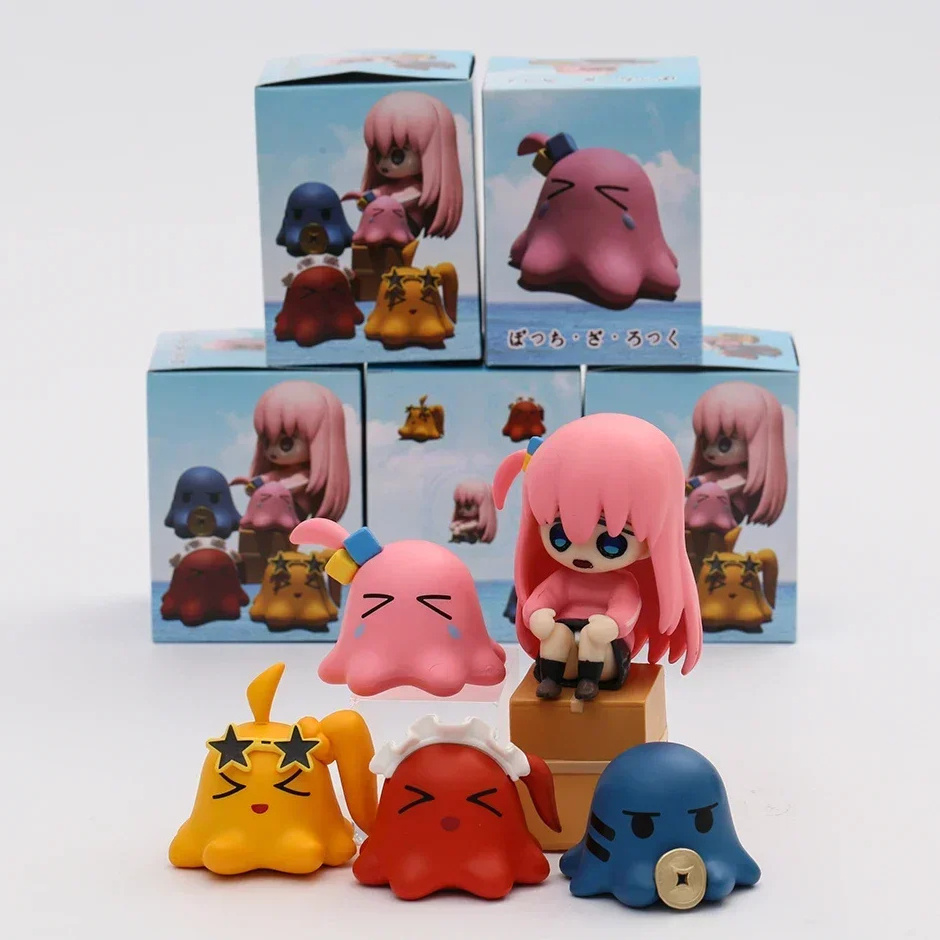 5PCS/SET 5-7CM Bocchi The Rock Gotoh Hitori blind box egg Cartoon Anime PVC Figure Toy japanese